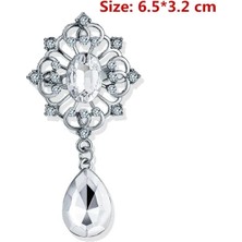 Fuhaidan W3 Yeni Su Damlası Büyük Orta Kristal Rhinestones Broş Bayanlar Takı Büyük Kırmızı Cam Broş Pin Kadınlar Için Düğün Takısı Hediyeler (Yurt Dışından)