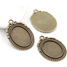 Fuhaidan C3-20 10 Adet 18X25MM Iç Boyutu 5 Renk Kaplama Klasik Tarzı Cameo Cabochon Taban Ayarı Takılar Kolye Kolye Bulguları (Yurt Dışından)