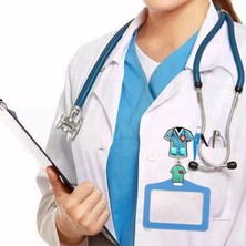Fuhaidan A27 Karikatür Güzel Hemşire Doktor Parlak Pvc Tıbbi Malzemeler Geri Çekilebilir Rozet Makara Adı Kart Tutucu Sergi Anahtarlıklar Broşlar (Yurt Dışından)
