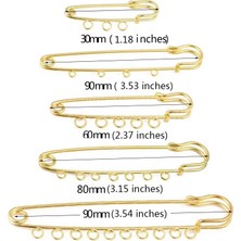 Fuhaidan 7 Döngüler Gümüş Xinyao 30 60 80 90MM Taklidi Altın Renk Güvenlik Broş Pins Döngüler ile Montaj Broş Kadınlar Için Taban Takı Yapımı Malzemeleri (Yurt Dışından)