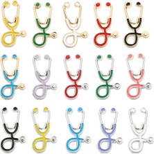 Fuhaidan Broş Pin Sıcak Satış Yaratıcı Renkli Broş Doktor Hemşire Stetoskop Emaye Pimleri Tıbbi Denim Ceketler Çanta Takı Düğme Rozetleri Hediyeler (Yurt Dışından)