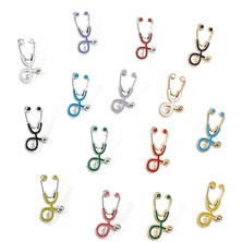 Fuhaidan Broş Pin Sıcak Satış Yaratıcı Renkli Broş Doktor Hemşire Stetoskop Emaye Pimleri Tıbbi Denim Ceketler Çanta Takı Düğme Rozetleri Hediyeler (Yurt Dışından)