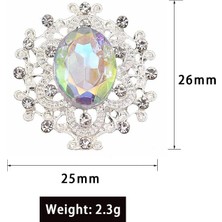 Fuhaidan No.2 Kahve Yeni 10 Adet/grup 24*28MM Alaşım Akrilik Taklidi Düğmeler Gümüş Diy Düğün Metal Saç Çiçek Merkezi Scrapbooking Aksesuarları (Yurt Dışından)