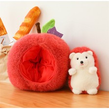 Luxix Elma Kirpi Bebek Peluş Oyuncak Çıkarılabilir Kirpi Bebek (Yurt Dışından)