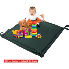 Xpermate Bebek Oyun Matı, Oyun Halısı, Su Iticili Kumaş, Süngerli, Kir Tutmaz 90x96x3cm Yeşil