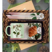 Ejoya Kişiye Özel Kupa & Sunum Tepsisi & Kruvasan & Tütsü Takımı Hediye Kutusu 111937