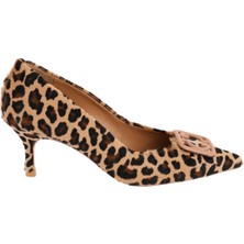 Poletto Leopar Desenli Topuklu Stiletto 9841 41 C553