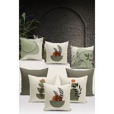 Bertille Home Minimalist Serisi Çift Tarafı Dijital Baskılı  8'li Kırlent Kılıfı Seti  (Minimalist Cover Set)