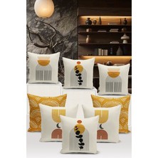 Bertille Home Minimalist Serisi Çift Tarafı Dijital Baskılı  8'li Kırlent Kılıfı Seti  (Minimalist Cover Set)