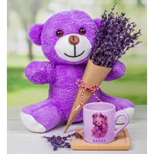 Ejoya Kişiye Özel Türk Kahvesi Fincanı & Lavantalı Peluş Ayı Hediye Kutusu 111648