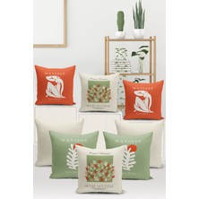 Bertille Home Sanat Serisi Çift Tarafı Dijital Baskılı  8'li Kırlent Kılıfı Seti  (Art Cover Set)