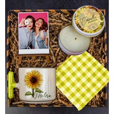 Ejoya Kişiye Özel Latte Kupa & Mum & Fotoğraflık & Bardak Altlığı Hediye Kutusu 112811