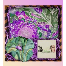 Ejoya Kişiye Özel Makyaj Çantası & Kişiye Özel Ayna & Saten Toka Hediye Seti 111038