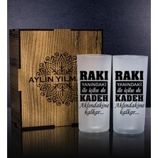 Ejoya Kişiye Özel Kutusunda 2'li Rakı Bardağı Hediye Seti 107223