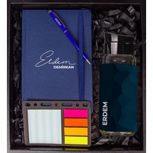 Ejoya Kişiye Özel Defter Kalem Matara ve Mini Organizer Ofis Kırtasiye Hediye Kutusu 110339