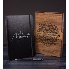 Ejoya Öğretmenlere Özel Ahşap Kutuda Defter Kalem Hediye Seti 110630