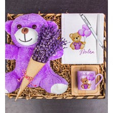 Ejoya Kişiye Özel Türk Kahvesi Fincanı & Defter Kalem & Lavantalı Peluş Ayı Hediye Kutusu 111790