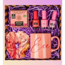 Ejoya Kişiye Özel Kupa Bardak & Oje & Saten Toka & Doğal Sabun Hediye Seti 110963