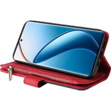 YH Market Realme 12 Pro 5g Dokuz Kart Yuvaları Için Kılıf Fermuar Cüzdan Tarzı Kickstand (Yurt Dışından)