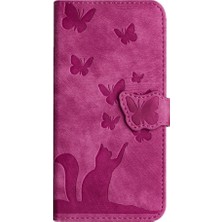 YH Market IPhone 6/6s Flip Folio Tutucu Kapak Kart Cep Kabartmalı Kedi (Yurt Dışından)