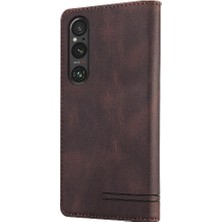 YH Market Sony Xperia 1V Premium Deri Iki Kart Yuvaları Premium Deri (Yurt Dışından)