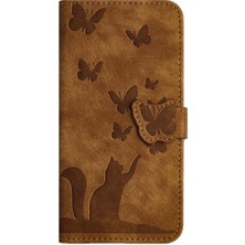 YH Market IPhone 6/6s Flip Folio Tutucu Kapak Kart Cep Kabartmalı Kedi (Yurt Dışından)