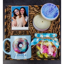 Ejoya Kişiye Özel Kupa & Mum & Fotoğraflık & Meyveli Şekerler Hediye Kutusu 111950