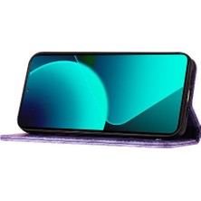 YH Market Xiaomi 13T/13T Pro 5g Cüzdan Kılıf Kabartmalı Kelebek Kedi Kartı (Yurt Dışından)