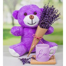 Ejoya Kişiye Özel Türk Kahvesi Fincanı & Lavantalı Peluş Ayı Hediye Kutusu 111647
