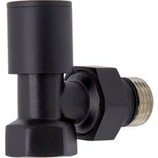 Yerli Dekoratif Radyatör Vanası 1/2'' Mat Siyah