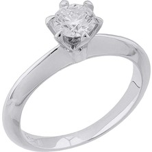 İryum 0.45 Karat D Vs2 Gıa Sertifikalı Pırlanta Tektaş Yüzük