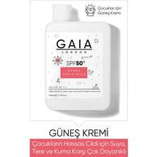 Gaia London Çocuklar Için Cildi Için Suya, Tere ve Kuma Karşı Çok Dayanıklı 50SPF Uva/uvb 100ML Güneş Kremi