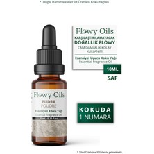 Flowy Oils Pudra Saf Esansiyel Uçucu Koku Yağı Esans Buhurdanlık Yağı Difüzör Esansı Fragrance Oil 10ML