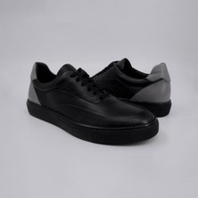 Trust Shoes Bağcıklı Siyah Erkek Deri Spor Ayakkabı