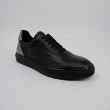 Trust Shoes Bağcıklı Siyah Erkek Deri Spor Ayakkabı