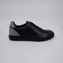 Trust Shoes Bağcıklı Siyah Erkek Deri Spor Ayakkabı