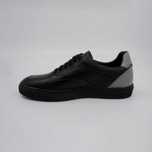 Trust Shoes Bağcıklı Siyah Erkek Deri Spor Ayakkabı