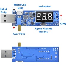 Robiz USB Ayarlı Güç Kaynağı Modülü HW-132 Voltaj Yükseltici Düşürücü Dc 0.6V / 25V