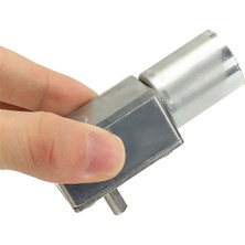 Robiz JGY370 Dc 12V 5 Rpm Redüktörlü Dc Motor 2 Yönde Dönme L Tip 26KG.CM Yüksek Tork Metal Dişli