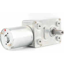 Robiz JGY370 Dc 12V 5 Rpm Redüktörlü Dc Motor 2 Yönde Dönme L Tip 26KG.CM Yüksek Tork Metal Dişli
