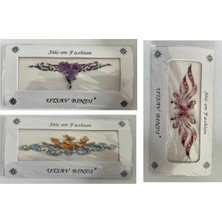 Airbrush Tattoo Taşlı Yapıştırma Dövme 3 Adet Birden Set2