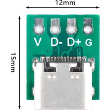 Robiz USB Type C 4 Pin Dıp Çevirici Pcb USB Dip Adaptör Kart