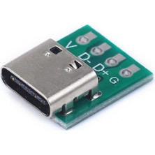 Robiz USB Type C 4 Pin Dıp Çevirici Pcb USB Dip Adaptör Kart