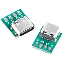 Robiz USB Type C 4 Pin Dıp Çevirici Pcb USB Dip Adaptör Kart