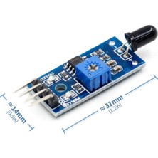 Robiz Alev Ateş Algılama Sensörü Flame Ir Infrared Kızılötesi Alarm