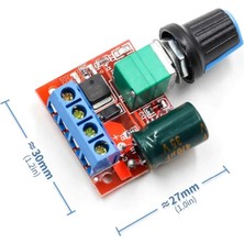 Robiz 5V / 35V 5A Mini Dc Motor Sürücü Hız Kontrol Devresi 0-100% Pot Kontrollü Pwm Dc LED Dimmer