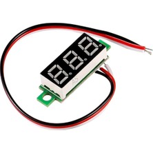 Robiz Voltmetre 0.28' 0-100V Mavi 3 Telli Dijital LED Gösterge Voltaj
