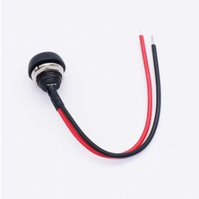 Robiz 12MM PBS-33B 2 Pin Push Buton Siyah 20CM Kablolu On Off 1A 250V Mini Yuvarlak Su Geçirmez Anahtar