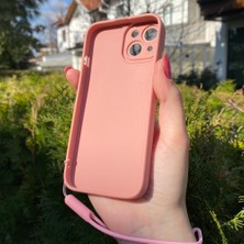 Bumudur Aksesuar iPhone 14 Pembe Kalp Silikon Kılıf