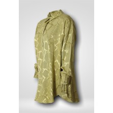 Hilal Moda Vv 4121 Jakarlı Saten Gömlek